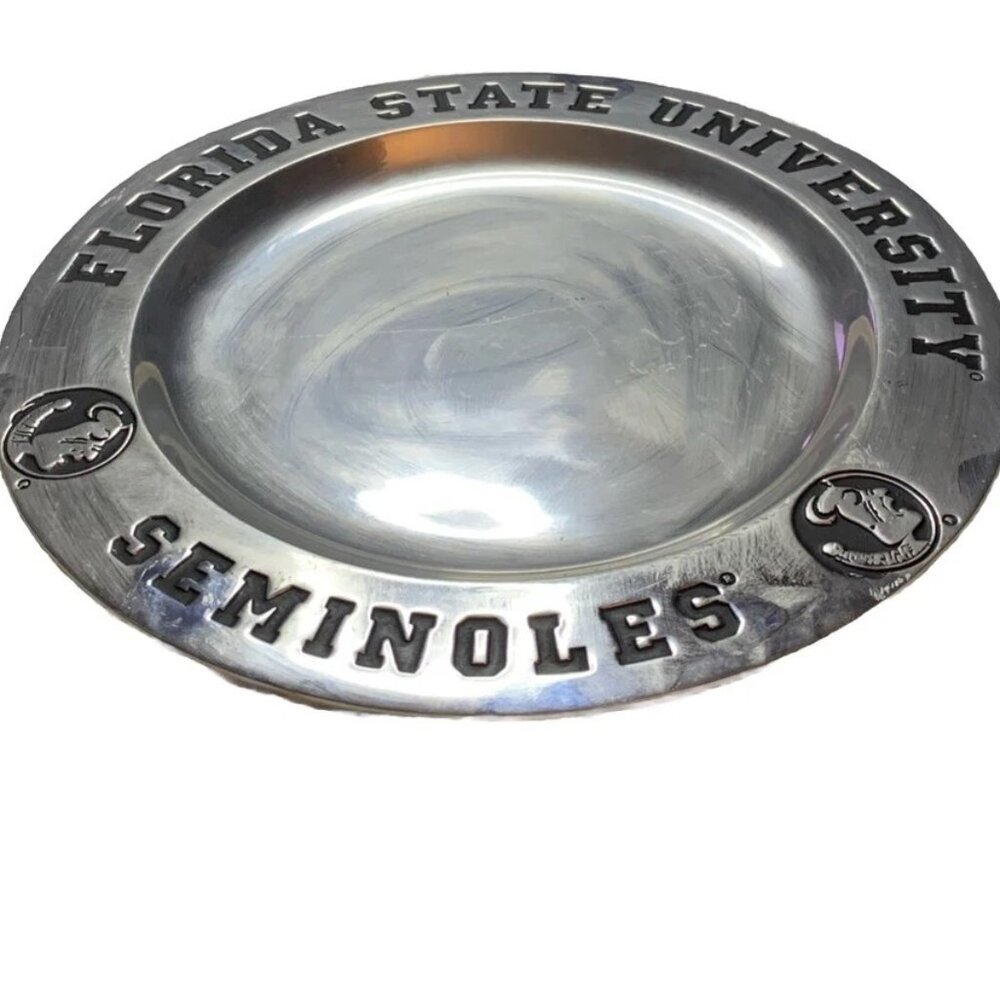 WILTON ARMETALE Florida State Seminoles FSU 12 1/4" Serving Tray Snacks Desserts